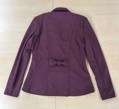 Ovation Elegance Dressage Show Coat Plum Burgundy Rhinestone Trim Size 8