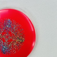 Discraft Comet Red Disc Golf Disc 175-176 Holographic Foil Stamp Driver Frisbee