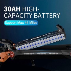 FREEBOY H9 6000W Peak 60V 30Ah Foldable Electric Scooter Dual Motar for Adults