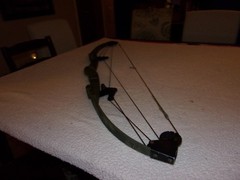Vintage Bear Whitetail Hunter Green Camo Compound Bow