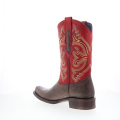 Dingo True Grit DI-141 Mens Brown Leather Pull On Cowboy Western Boots 7