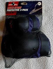 Triple Eight Eight Ball Protective Pads Elbow Knee Wrist 3 Pack Purple Galaxy
