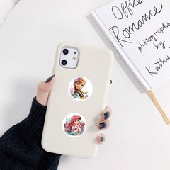 40Pcs Random Princess Character Anime Girl Cartoon Round Seal Label Stickers