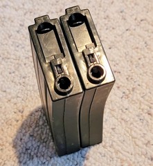Lot of 2 BB / Airsoft Magazine Black Metal Polymer AR Style