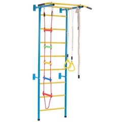 Indoor Jungle Gym for Toddlers, 5-in-1 Climbing Playset with Carbon Steel Swedi