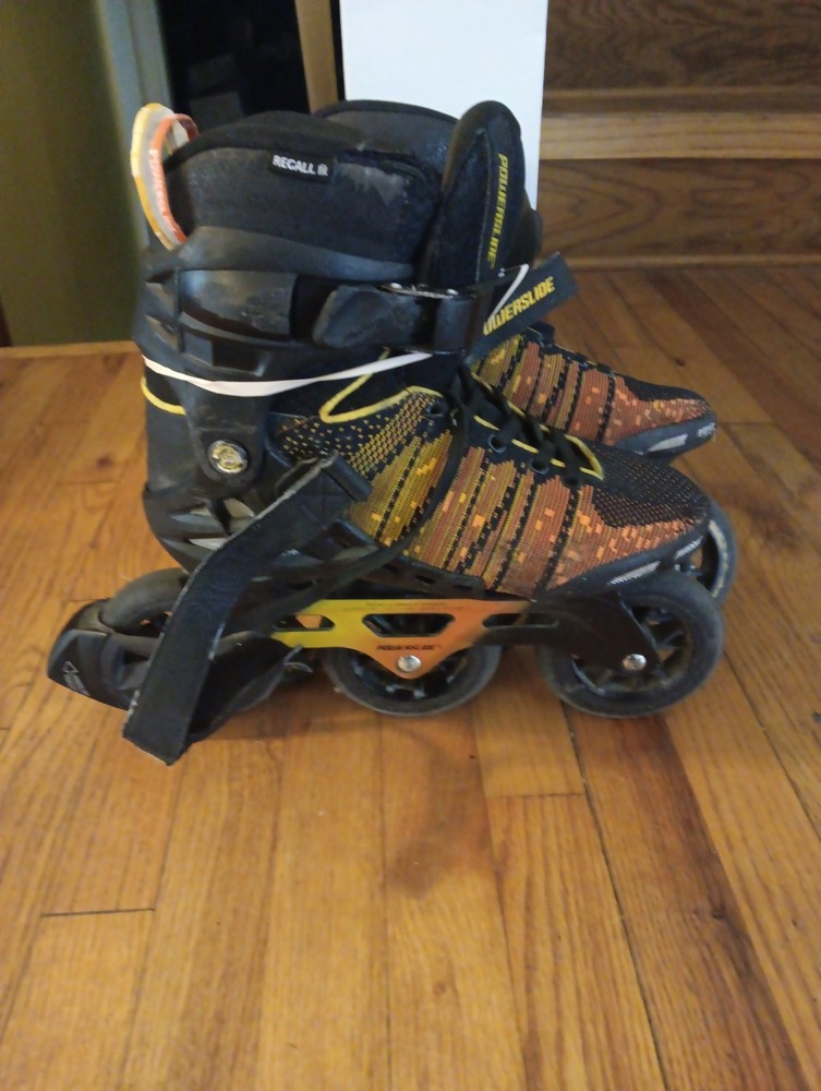 Poweslide Black Orange Inline Skates Rollerblades Men’s 9