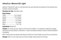 UltraCruz Mineral Oil Light Supplement for Horses, Livestock and Dogs, 4 x 1 Gal