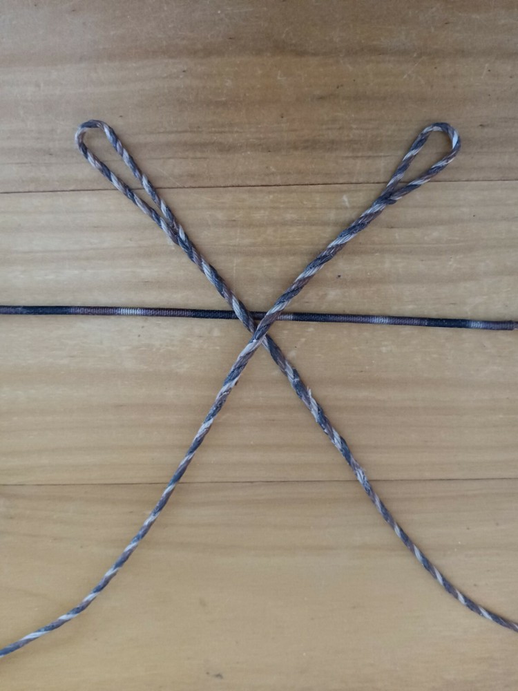 Hand Twisted 3-ply B-55 Brown Camo Flemish Bow string for any recurve or longbow