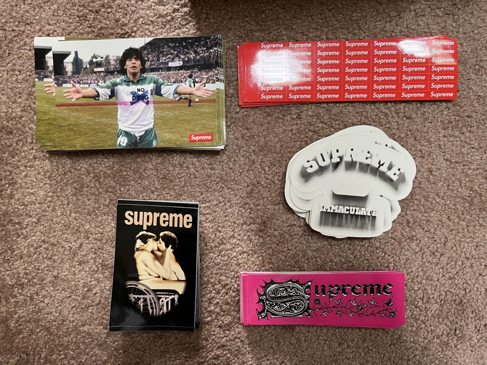 Supreme Assorted Stickers Lot of 5 + 2 random free stickers (Multiple Bundles)