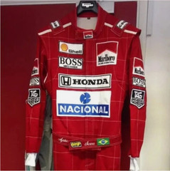 Senna 1991 Racing Suit Embroidered All Sponsor Patches Kart Suit in all sizes
