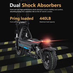 72V 26Ah Electric Scooter Adult 2000W Folding 11″ E-Scooter Off-road NFC 50 MPH