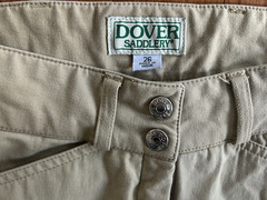 Dover Saddlery Riding Breeches 26 Tan Knee Patch Equestrian Pants