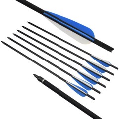 16-22″ Archery Crossbow Carbon Arrows Bolts Target Tips Hunting Shooting 6/12pcs