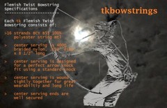 B55 Flemish Twist Bowstrings – 16 Strand «STEALTH» – Recurve – Select Length