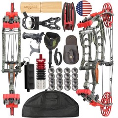 30-60lbs Compound Bow Set Short Axis Ball Dual-use Archery Hunting Fishing LH/RH