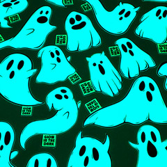 25x glow in the dark halloween ghost stickers pack waterproof vinyl decals