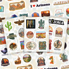 100Pcs Arizona Stickers for Water Bottle and Laptop – Arizona Party Supplies & D