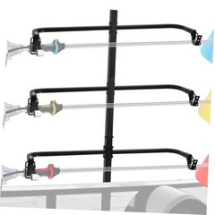 3 Place Weed Eater Rack, Mount On Landscape Truck Trailer Enclosed Carbon Black