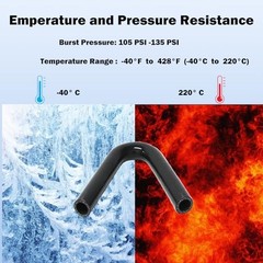 Automotive Silicone Tubing, ID 5/16″ (8mm) 135 Degree ID: 5/16″ (8mm) Black