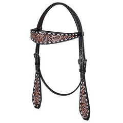 Western Headstall and Breast Collar Set HILASON Tooled Leather Horse Bridle Tack