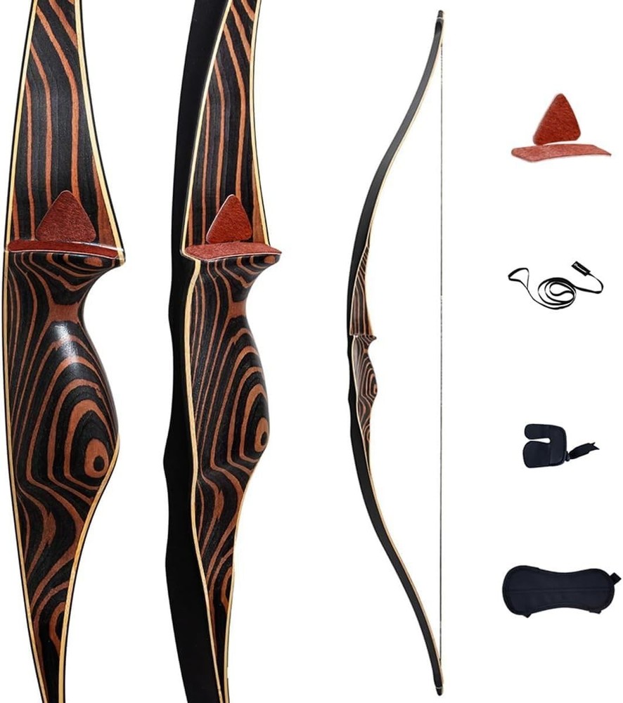 Deerseeker Outdoor Archery 54 Traditional Bow Hunting Longbow with Bamboo Core L