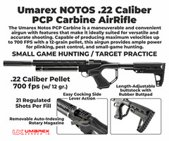 Umarex Notos Carbine .22 Caliber Side Lever PCP Air Rifle 2254847
