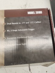 BEEMAN ORIGINAL DUAL BARREL AIRGUN RIFLE MODEL 2016S – NEW IN BOX HARD TO FIND