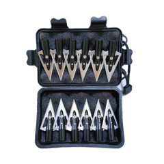 12Pcs DIY Hunting Tradition Broadheads Iron Jacket Wooden Bamboo Arrow Glue Tip