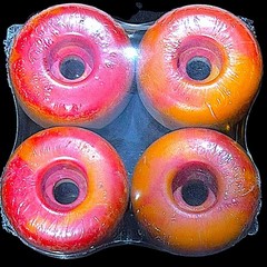 Vintage Spitfire Hell Hounds 63mm Multi Color Skateboard Wheels Made In The USA