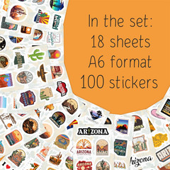 100Pcs Arizona Stickers for Water Bottle and Laptop – Arizona Party Supplies & D