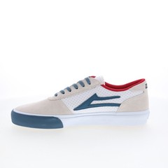 Lakai Manchester Mens White Suede Lace Up Skate Inspired Sneakers Shoes