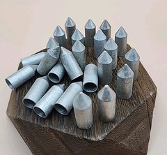2 Dz Glue on Field Points 5/16 Aluminum Archery Wooden Arrow Practice Tips