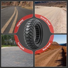 10 Inch Electric Scooter Wheels – 2 PCS 10×3.0 Solid Tires, Front or Rear Rep…