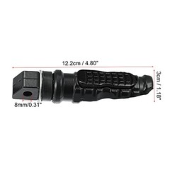 1 Pair Motorcycle Foot Pegs Aluminum Alloy Motorbike Footrests Pedals Black