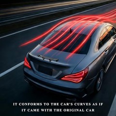 Car Mini Spoiler Wing, 9.6 Inch Self-Adhesive Car Rear Tail Carbon Fiber