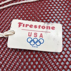 Vintage Firestone USA Summer Olympics Mesh Bag Red Basketball Sports 30×19″ B