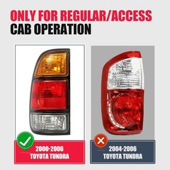 Tail Light Compatible with 2000-2006 Toyota Tundra Regular/Access Driver Left