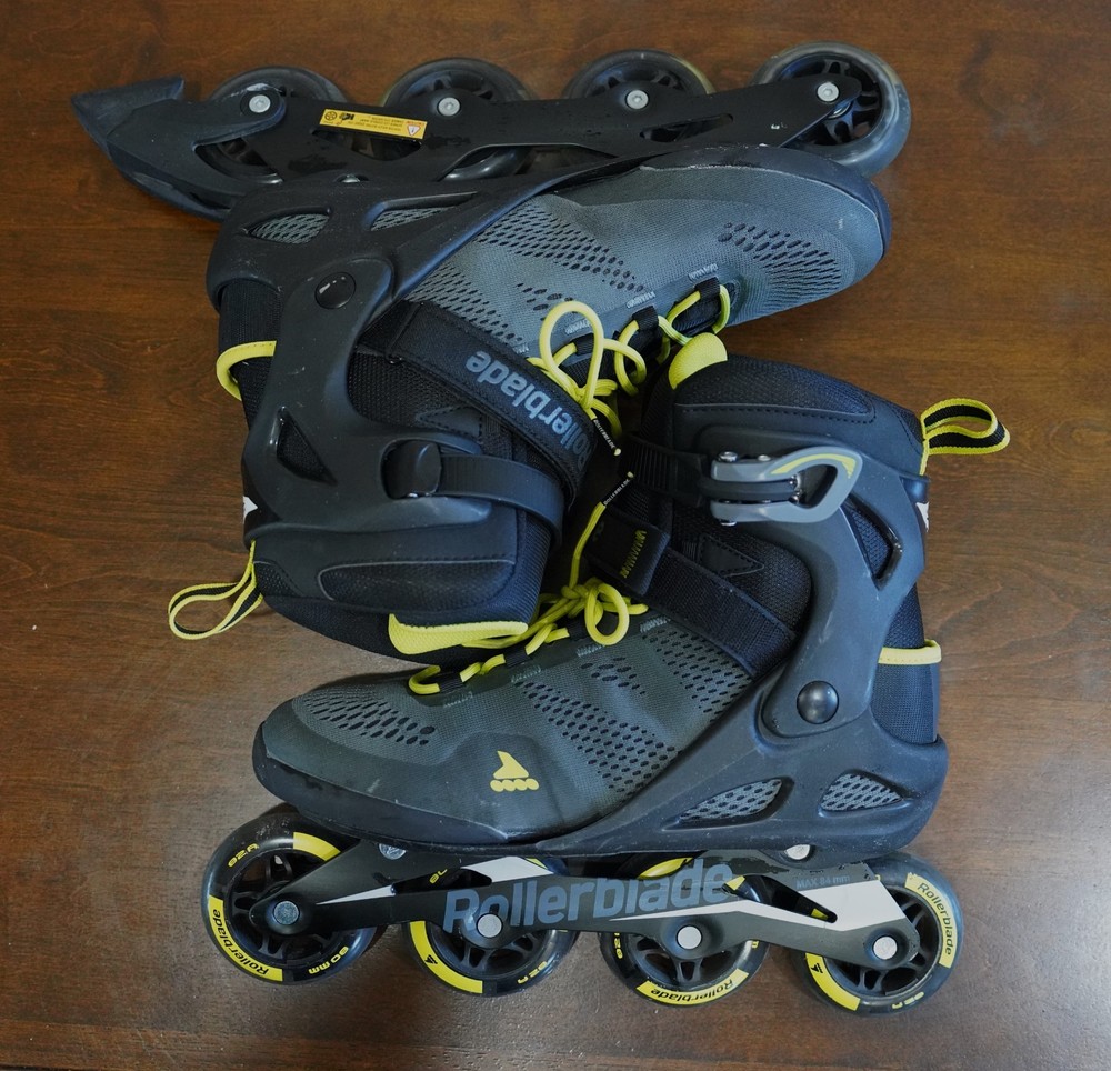 Rollerblade Macroblade 80 Men’s Fitness Inline Skates – Black/Lime, Size 10