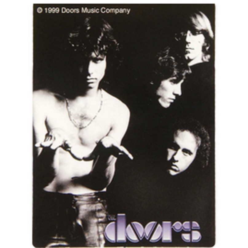 The Doors – Sticker – Group Purple Logo-4 x 3 Inches-Licensed New