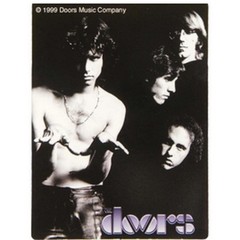 The Doors – Sticker – Group Purple Logo-4 x 3 Inches-Licensed New