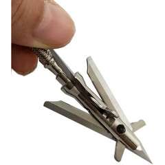 Archery Broadhead 100 Grain 6PCS Mechanical 4-Blade Hunting Arrow Head