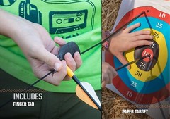 Bear Titan Youth Bow Set 60in 29lbs Age 12 and Up Armguard, Arrows, Finger Tab
