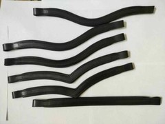 Browband Leather Bridle Brow-band Empty Channel With Softy Padding U,V, Straight