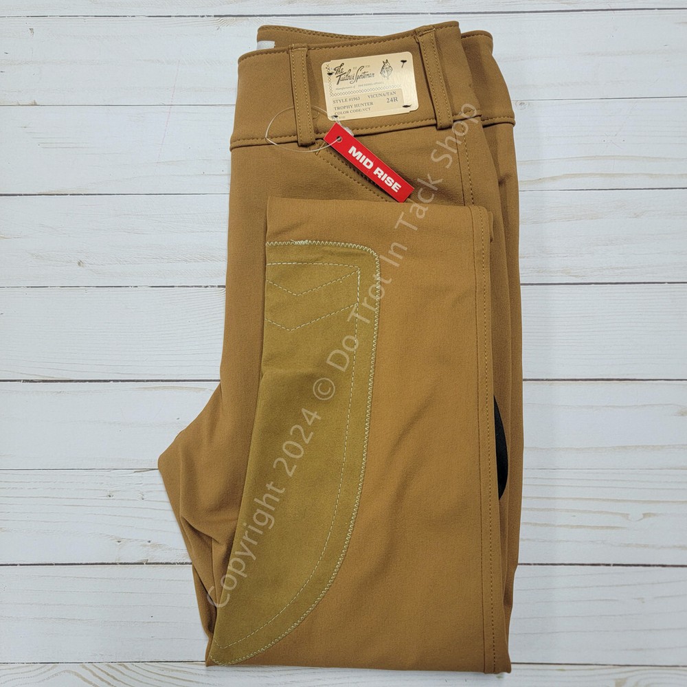 Tailored Sportsman Ladies Vintage Trophy Hunter – Front Zip Mid-Rise Vicuna/Tan
