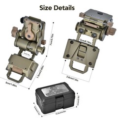 Night Vision Goggles NVG Mount for L4G24 PVS14 PVS15 PVS18, Rhino Adjustable …