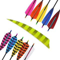 Arrow Vanes Arrow Fletching 4″ Shield Shape Turkey Feathers for Hunting DIY S…
