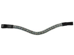 Genuine Leather Multi Five Row Crystal Browband–All Sizes & Color Available