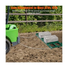 72″ Width Driveway Drag, Drag Harrow Driveway, Grader Landscape Power Rake Le…