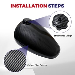 Gas Fuel Tank for Coleman CT200U-EX Axis M200 Hisun HS200-3 & 196cc Mini Bikes