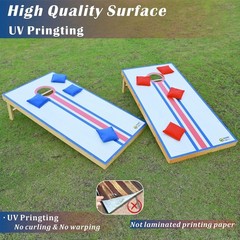 Regulation Wooden Cornhole Board Set with 8 Bags for Adults Outdoor